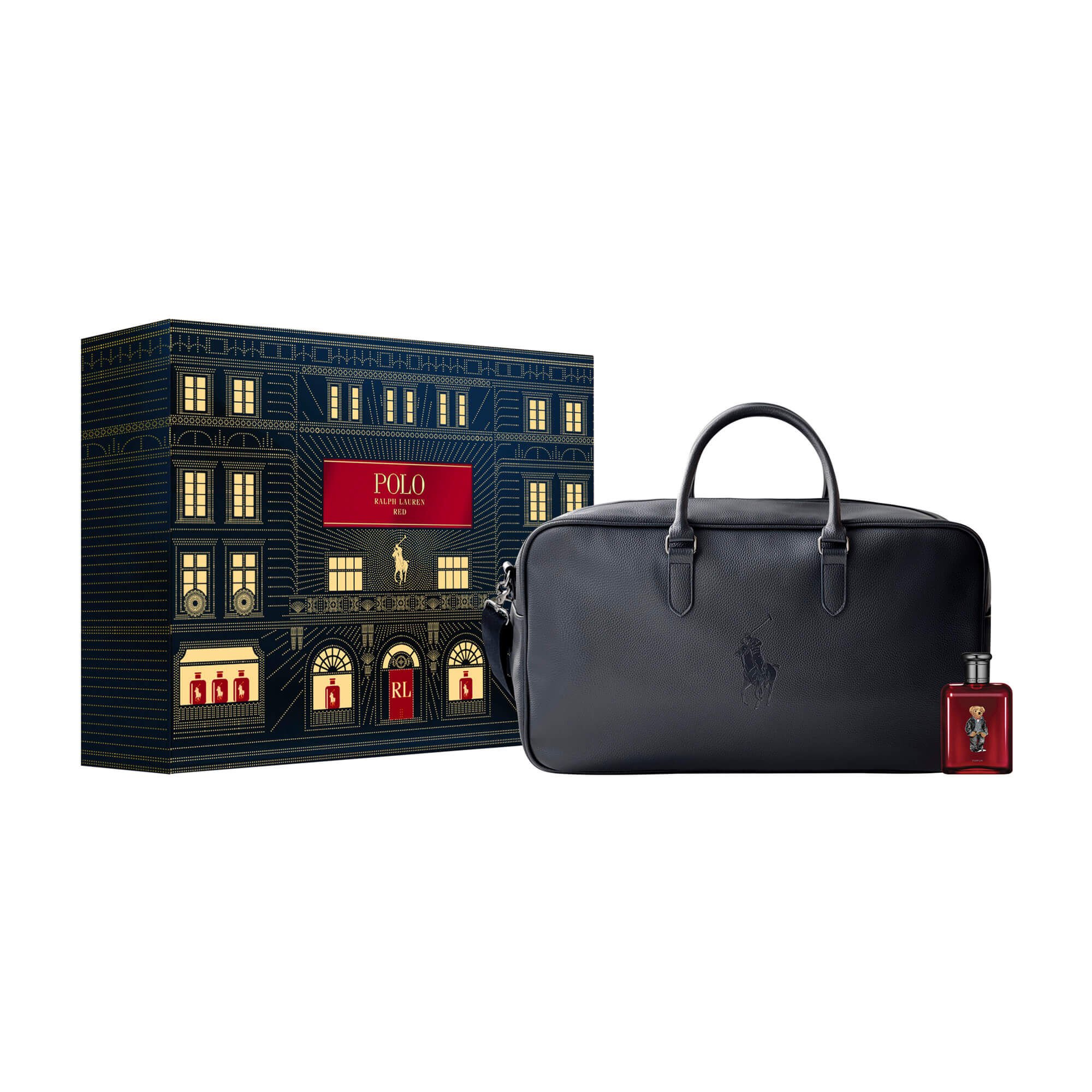 Red polo duffle bag store